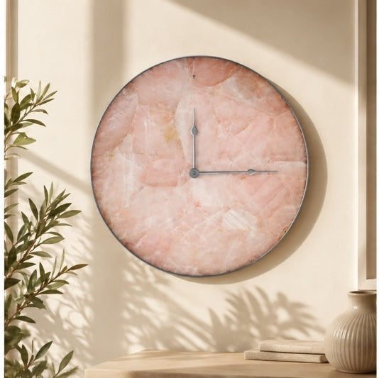 Rose Quartz Circular Wall Clock