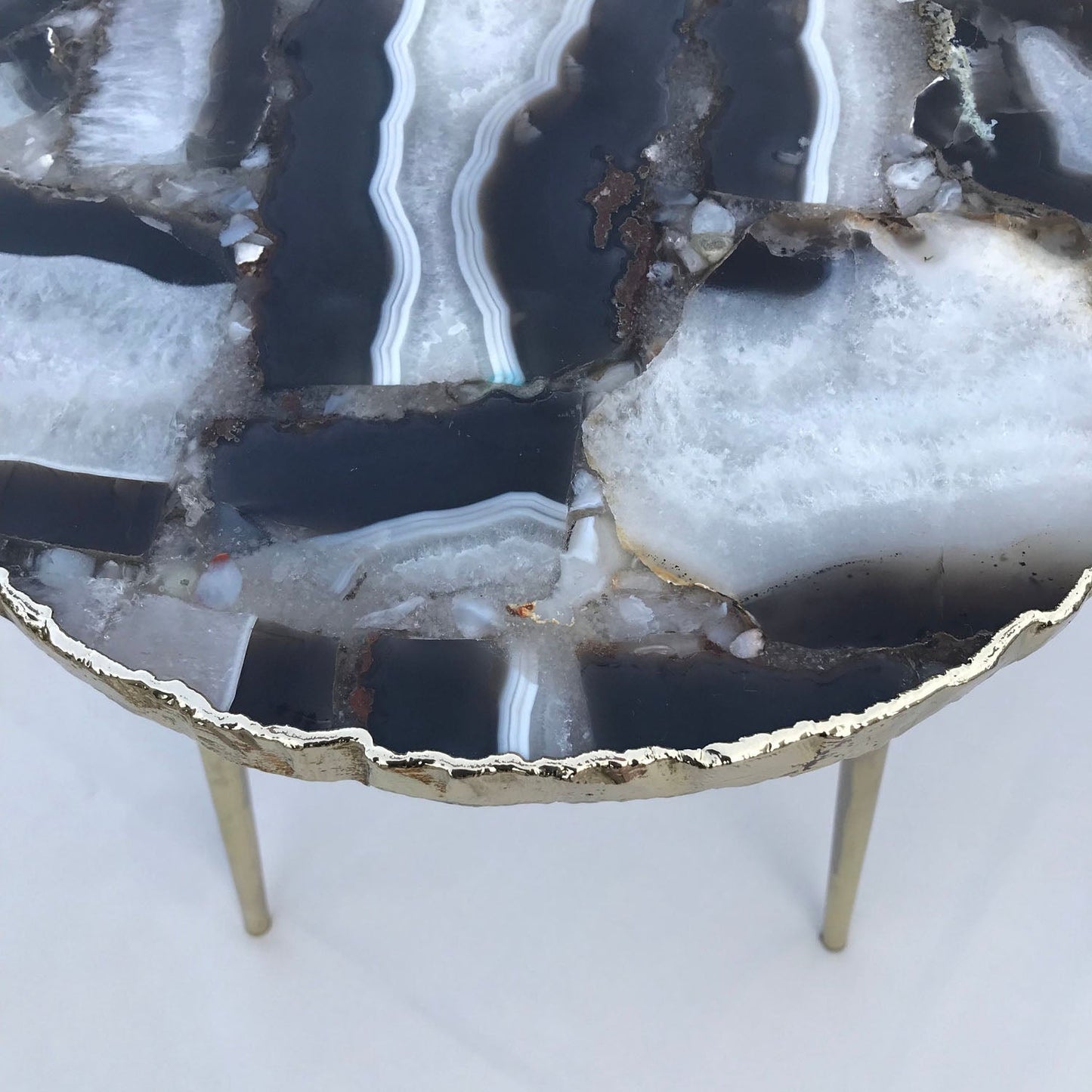 Wild/Brown Agate Round Edge Side/Coffee Table