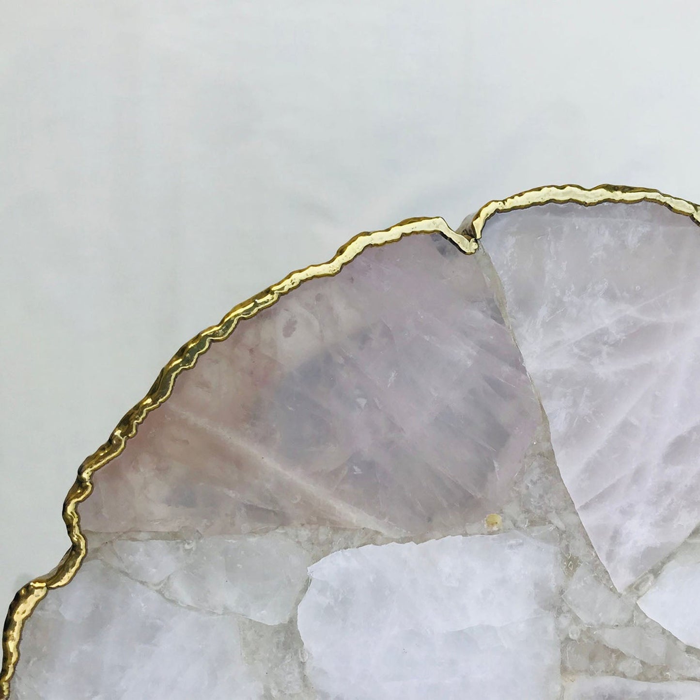 Rose Quartz Agate Organic Edge Side/Coffee Table