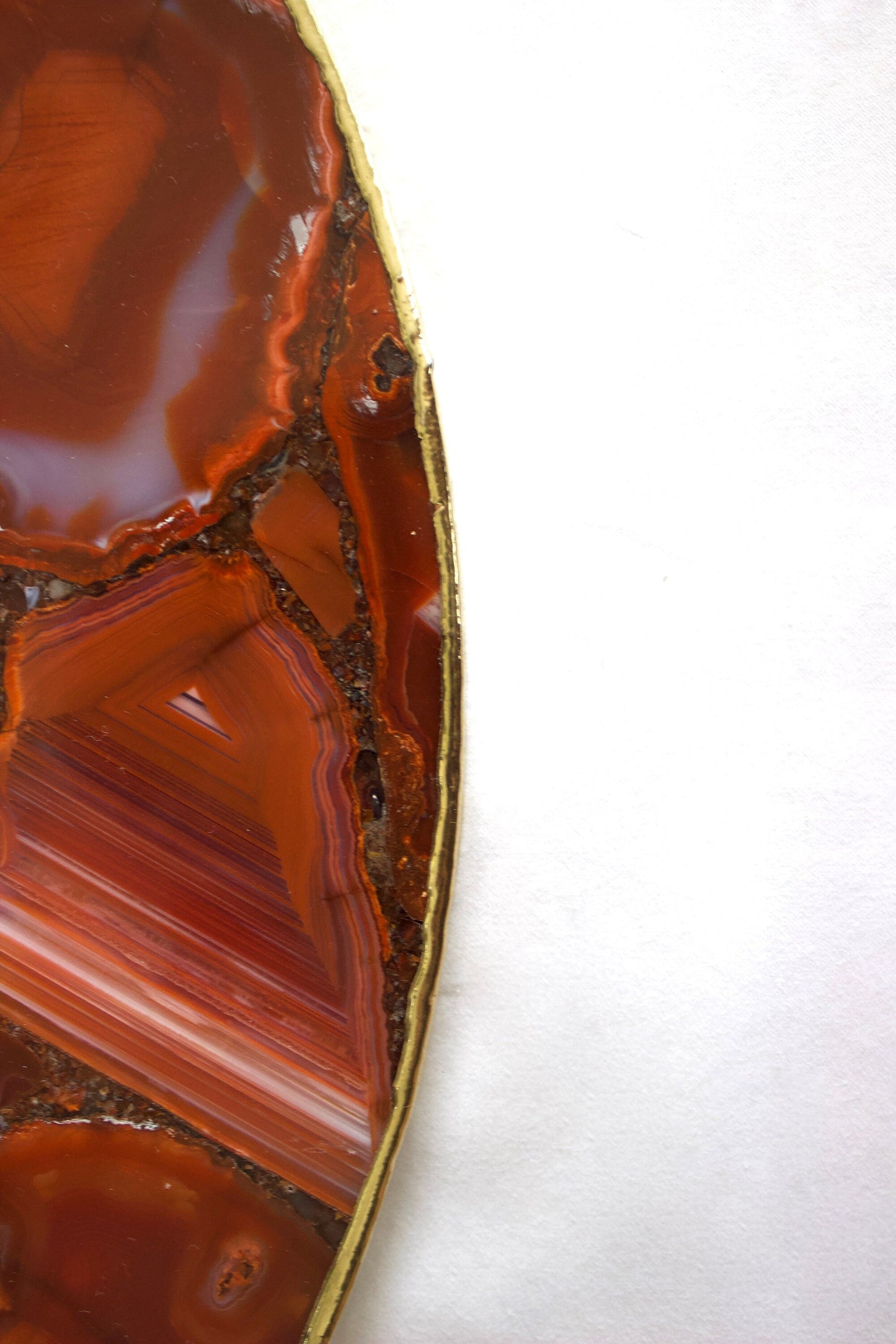 Red Agate Wall Clock | Circular