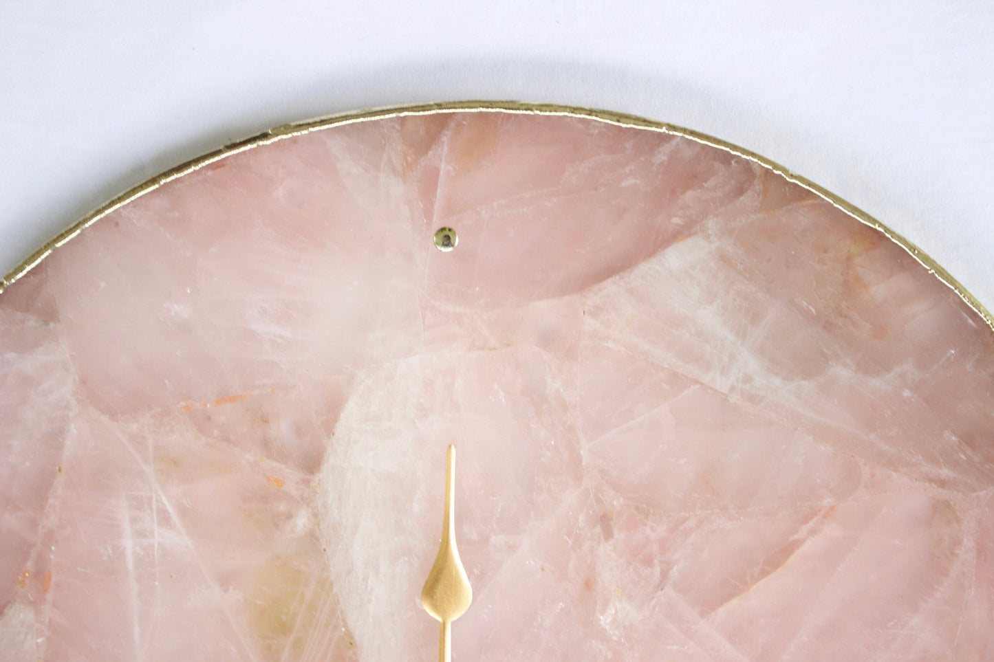 Rose Quartz Agate Wall Clock | Circular