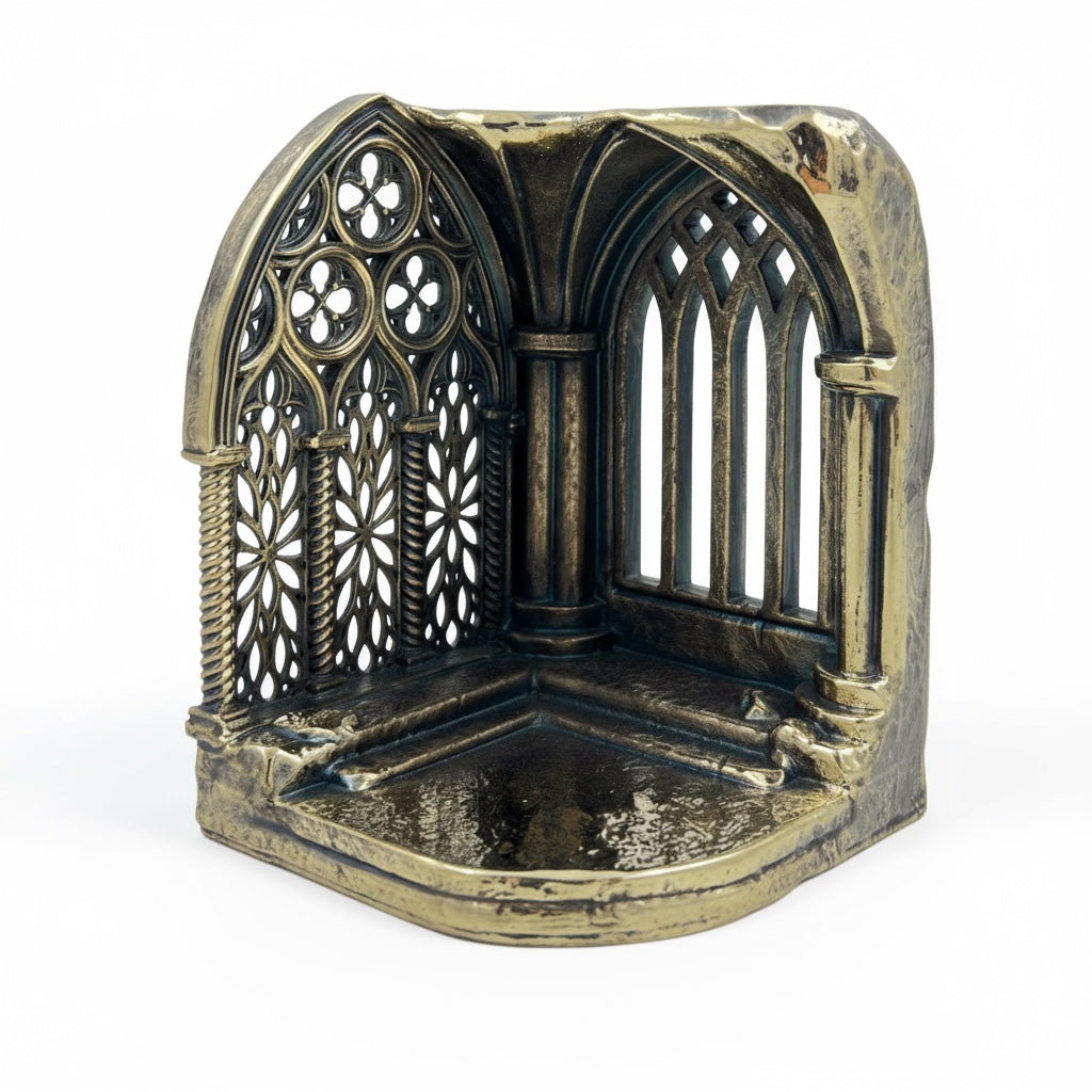 Gothic cathedral tealight holder | Shadow casting candle holder for home decor