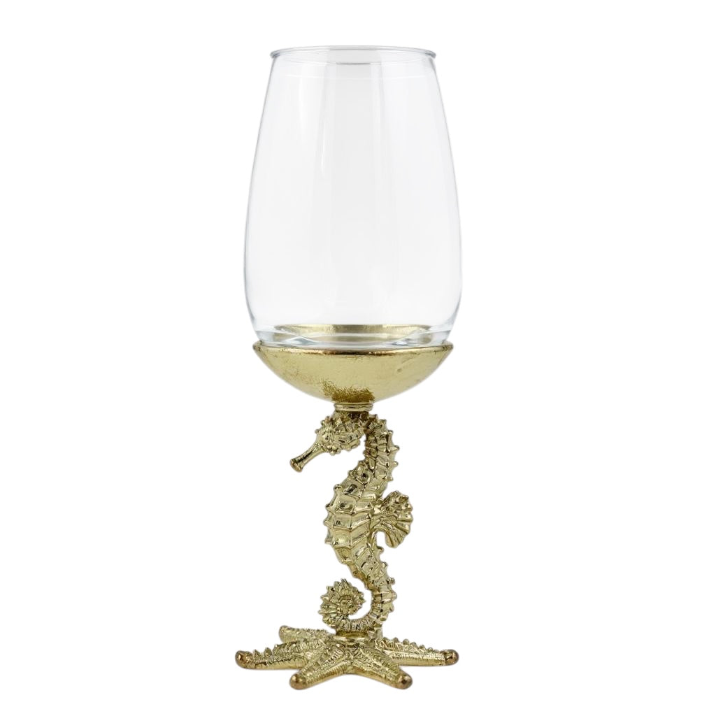 Seahorse Wine Glasses | Designer Statement Drinkware | Set of 2 / Set of 4