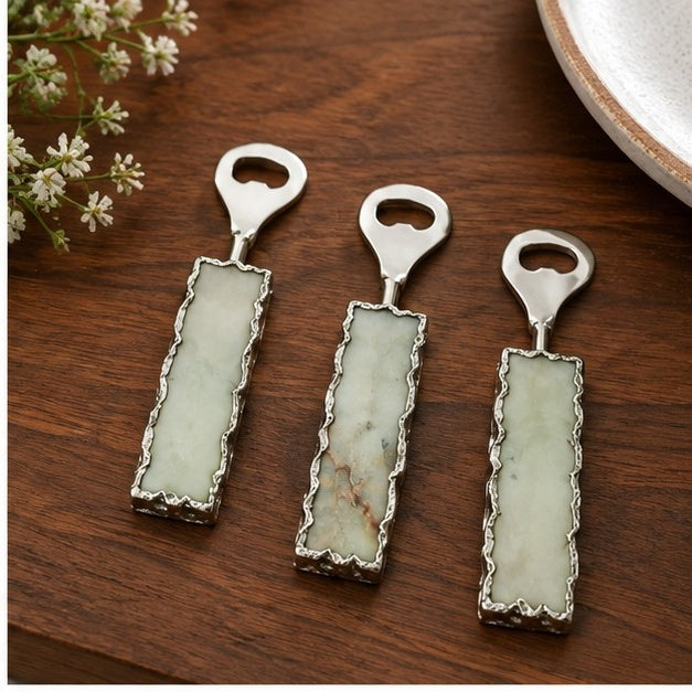 White Marble Bottle Openers – Set of 3