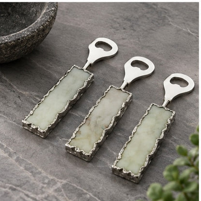 White Marble Bottle Openers – Set of 3