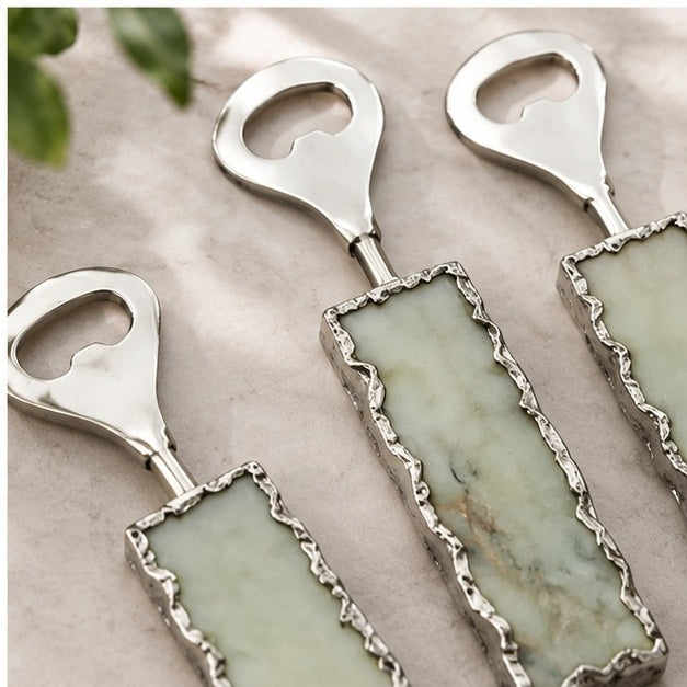 White Marble Bottle Openers – Set of 3