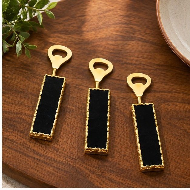 Black Agate Bottle Openers – Set of 3