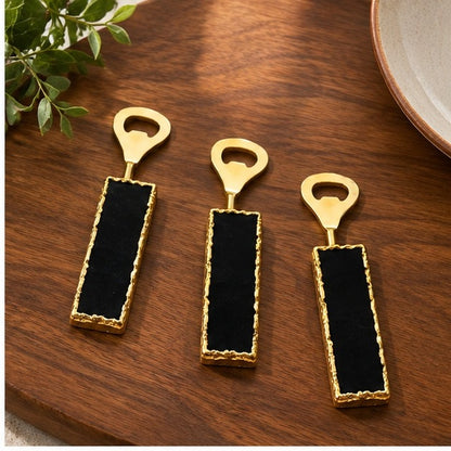 Black Agate Bottle Openers – Set of 3