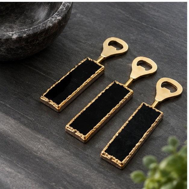 Black Agate Bottle Openers – Set of 3