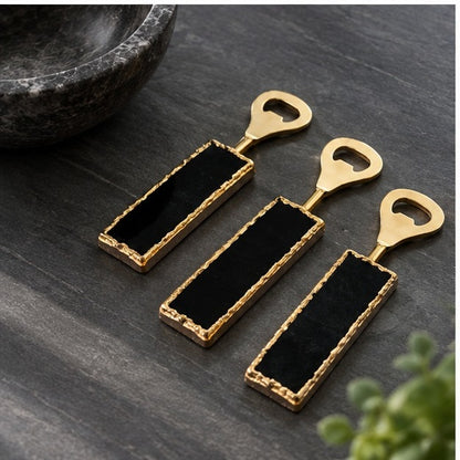 Black Agate Bottle Openers – Set of 3