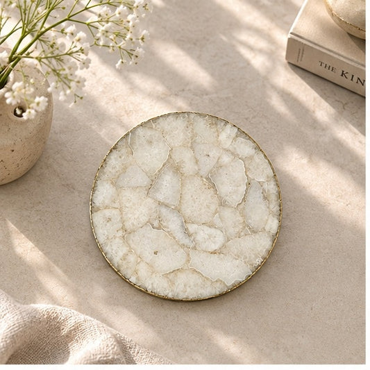 White Agate Lazy Susan