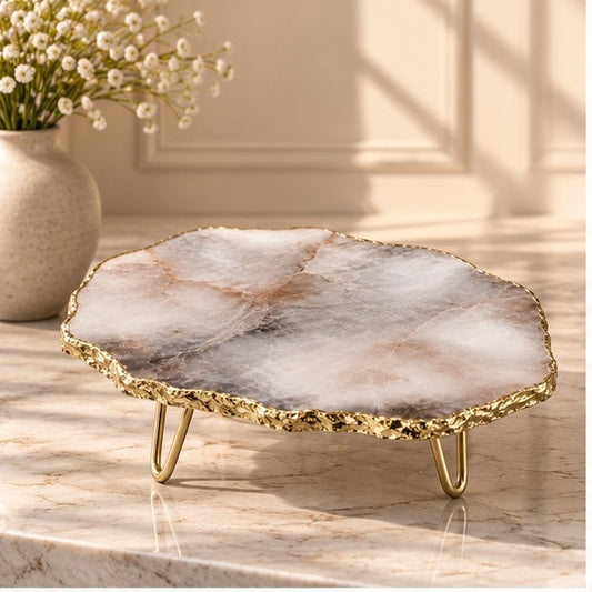 Grey Agate Cake Stand