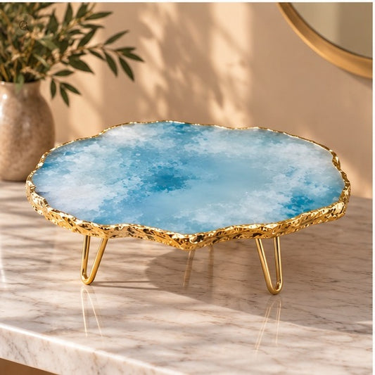 Blue Agate Cake Stand