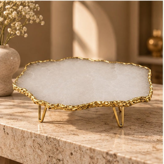 White Agate Cake Stand