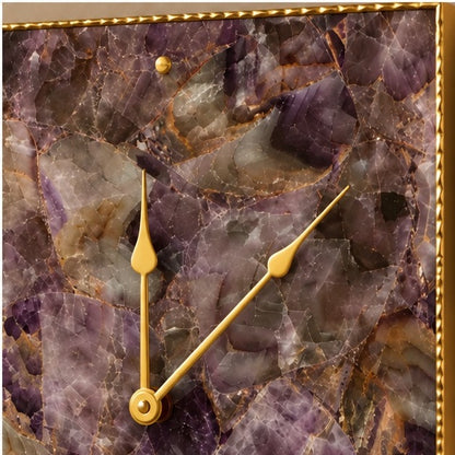 Amethyst Agate Square Wall Clock