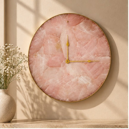 Rose Quartz Circular Wall Clock