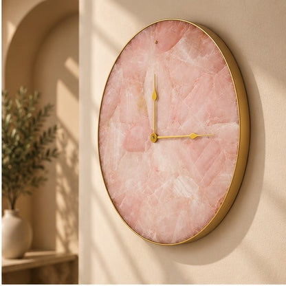 Rose Quartz Circular Wall Clock