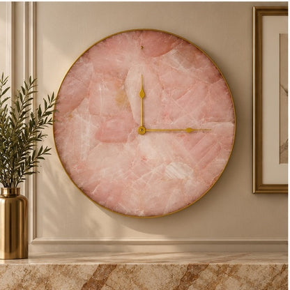 Rose Quartz Circular Wall Clock