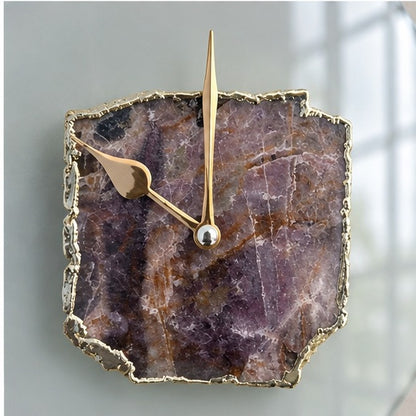 Amethyst Mirror Agate Wall Clock – 10 Inch
