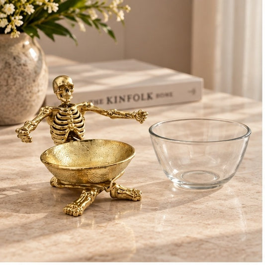 Skeleton Bowl with Glass Insert