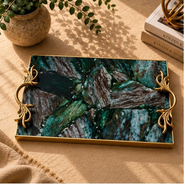 Green Aventurine Rectangular Tray