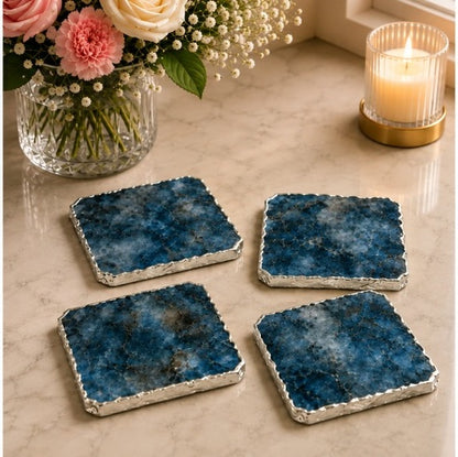 Kambaba Jasper Organic Edge Coasters – Set of 4