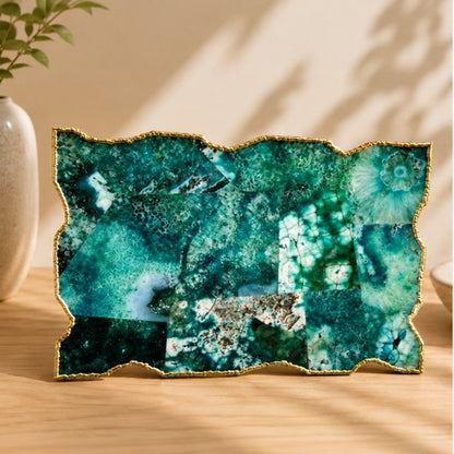 Composite Green Agate Cheese Platter