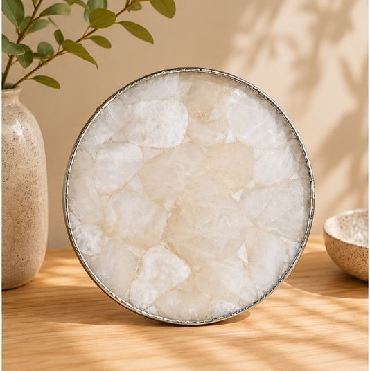 Clear Crystal Agate Cheese Platter