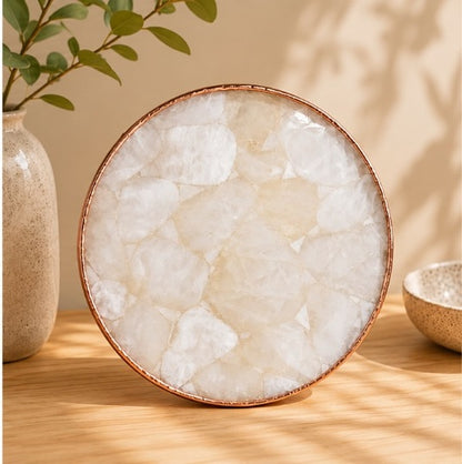 Clear Crystal Agate Cheese Platter