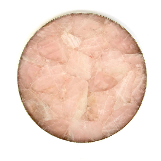 Rose Quartz Agate LazySusan | Countertop | Turntable | Centrepiece