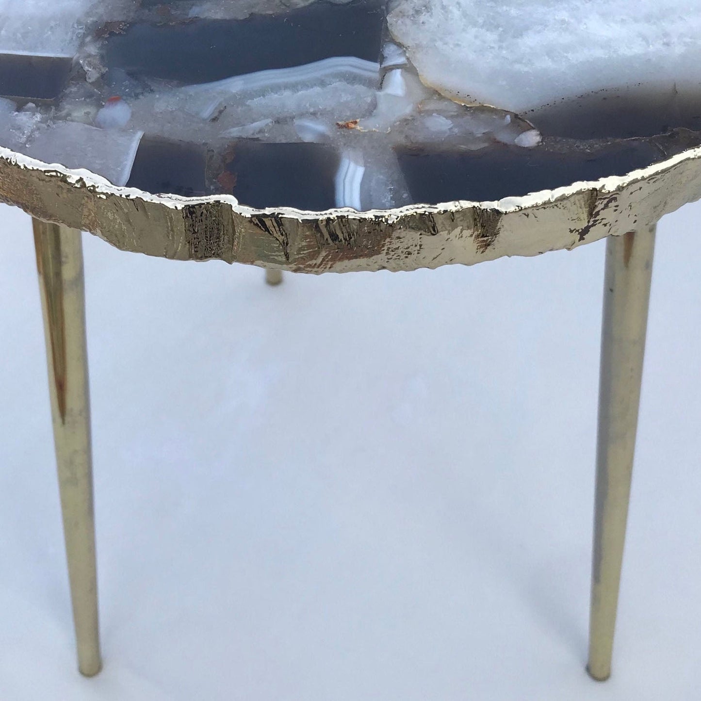 Wild/Brown Agate Round Edge Side/Coffee Table