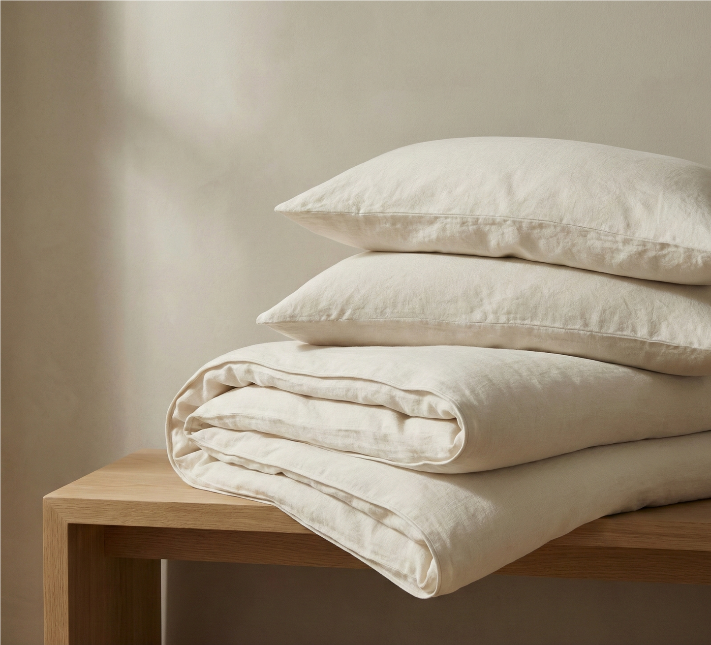 Linen Cotton Mix Duvet Set | 3 Piece Duvet Cover Set | Pre-washed