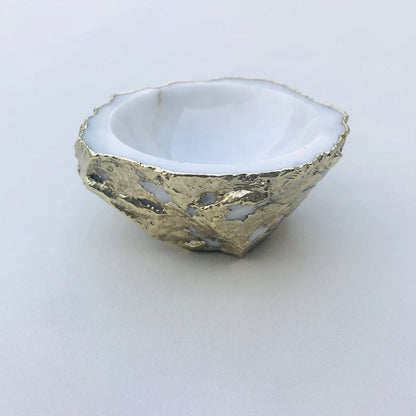 White Agate Geode Nut/trinket/Jewellery Bowl