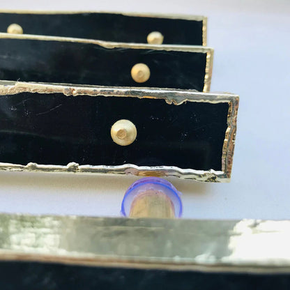 Set of 4 Black Agate Handle Barbarella