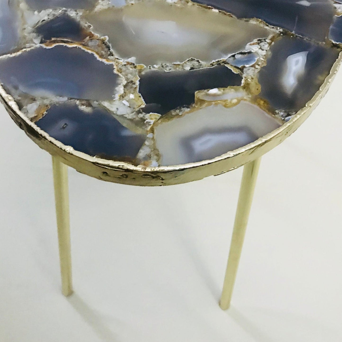Oval Agate/Crystal/Gemstone/Quartz Organic Edge Side/Drink/Table