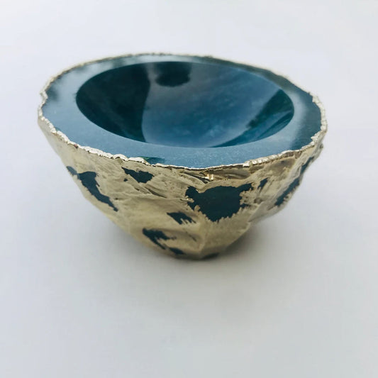 Green Blue Agate Geode Nut/trinket/Jewellery Bowl