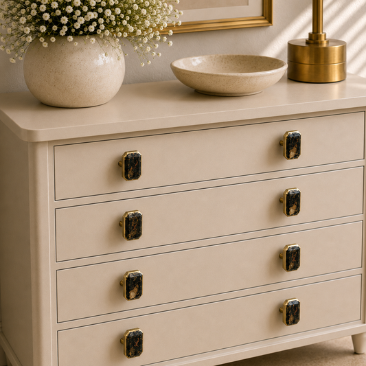 Pyrite Cabinet Knobs - Set of 4