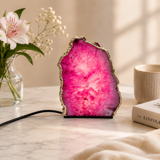 Pink Agate Lamp