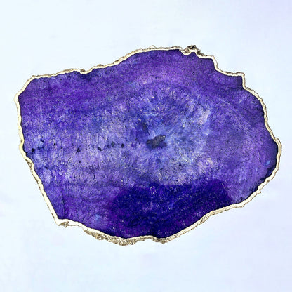 Small Purple Agate/Single Piece/Crystal/Gemstone/Quartz Organic Edge Side/Drink/Table