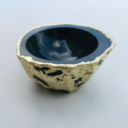 Black Agate Geode Nut/trinket/Jewellery Bowl