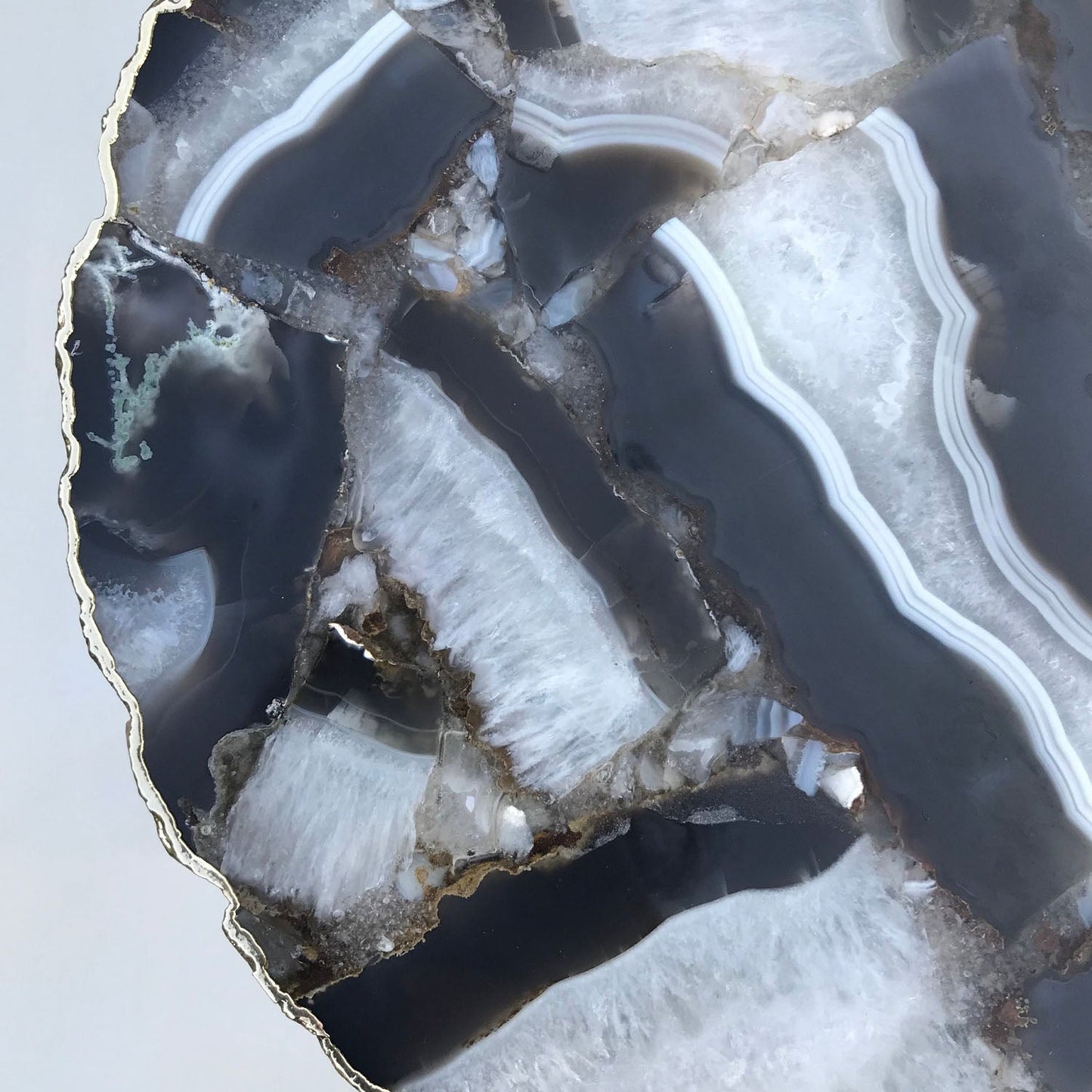 Wild/Brown Agate Round Edge Side/Coffee Table