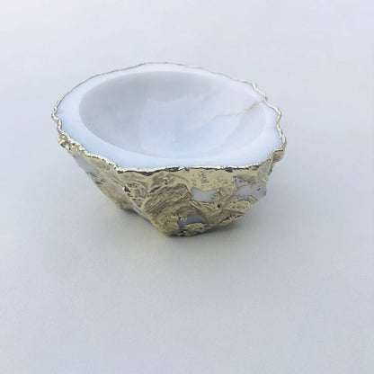 White Agate Geode Nut/trinket/Jewellery Bowl