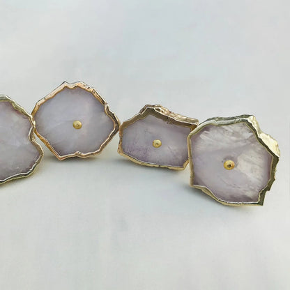 Rose Quartz Cabinet Pulls - Natural Stone Cabinet Hardware India - The Tangerine Store