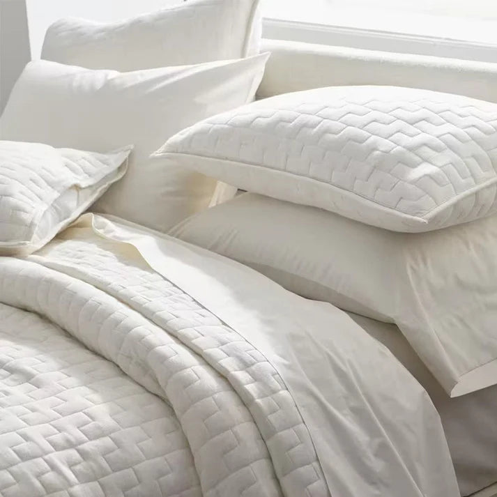 Diamond stitch - Pure Cotton Sateen Quilt Sets