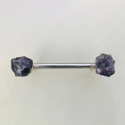 Set of 4 - Cabinet/Door/Drawer/Kitchen Handle and Pull - Amethyst/Agate/Quartz  stainless steel handles