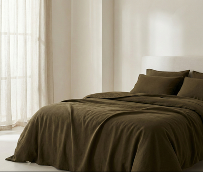 Pure Linen Duvet Cover Sets | 3 Piece Duvet Cover Set | Pre-washed | Ultra Soft | Luxury Bedding