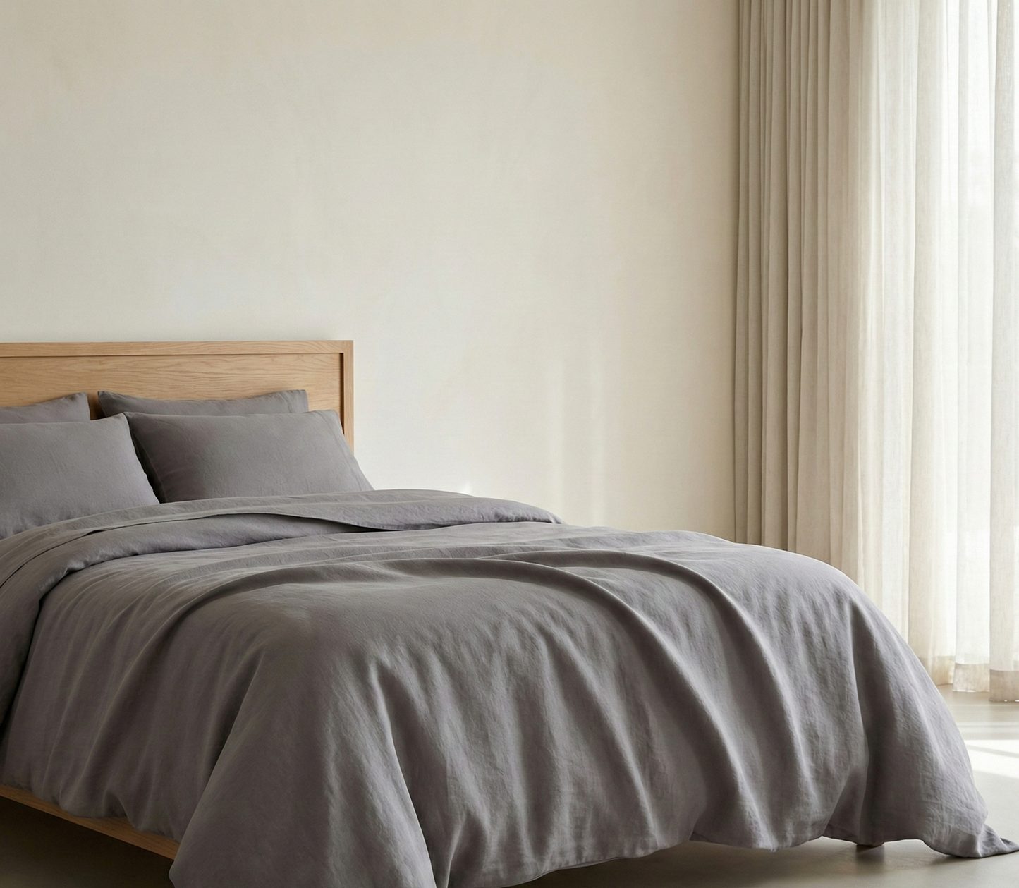 Pure Linen Duvet Cover Sets | 3 Piece Duvet Cover Set | Pre-washed | Ultra Soft | Luxury Bedding
