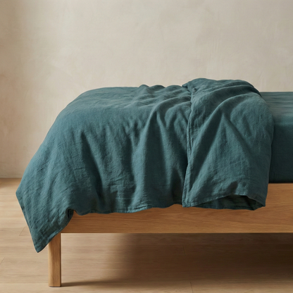 Linen Cotton Mix Duvet Set | 3 Piece Duvet Cover Set | Pre-washed