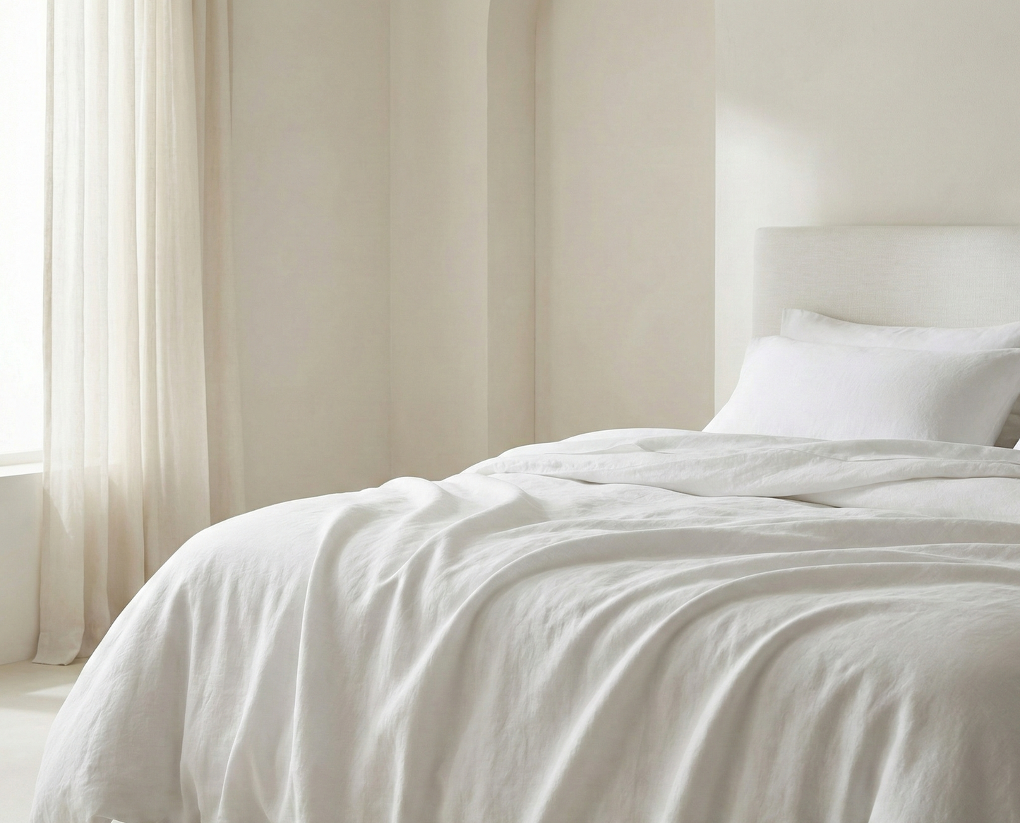 Linen Cotton Mix Duvet Set | 3 Piece Duvet Cover Set | Pre-washed