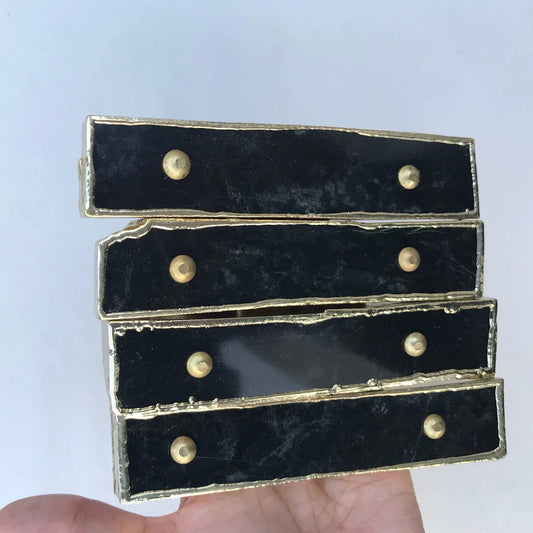 Set of 4 Black Agate Handle Barbarella